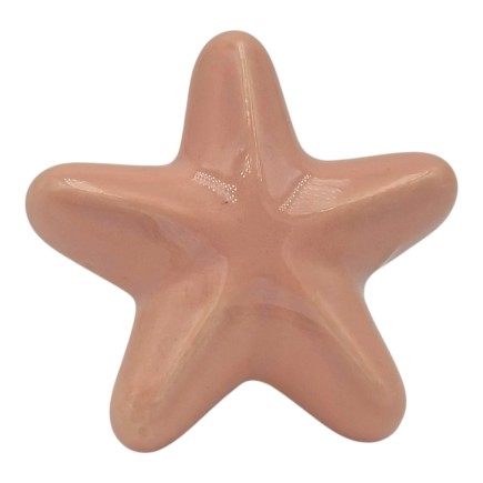 Set 16 Stella Marina Rosa Pesca in Ceramica con Calamita (5,5cm)