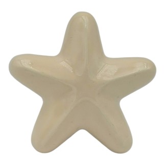 Set 10 Stella Marina Crema in Ceramica con Calamita (5,5cm) – Disponibili in Quantità Limitata