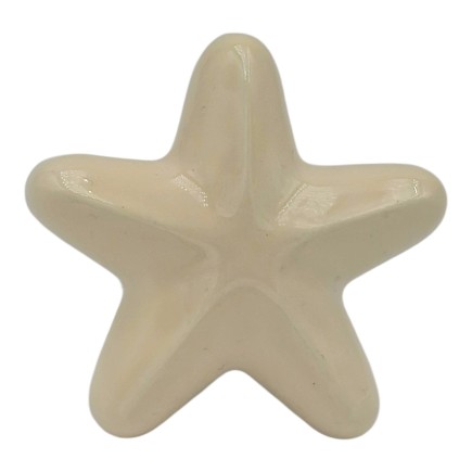 Set 10 Stella Marina Crema in Ceramica con Calamita (5,5cm) – Disponibili in Quantità Limitata