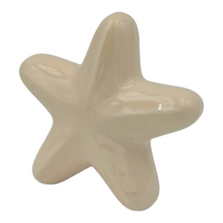 Set 10 Stella Marina Crema in Ceramica con Calamita (5,5cm)