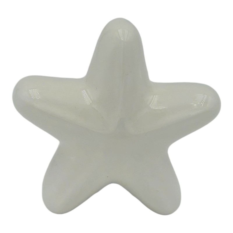 Set 16 Stella Marina Bianca in Ceramica con Calamita (5,5cm) – Disponibili in Quantità Limitata