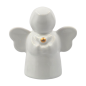 Angelo bianco con dettaglio oro in ceramica – Linea Baby Soft (8cm)