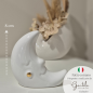 Luna bianca con dettaglio oro in ceramica – Linea Baby Soft (8cm)