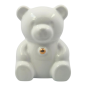 Orso bianco con dettaglio oro in ceramica – Linea Baby Soft (8cm)