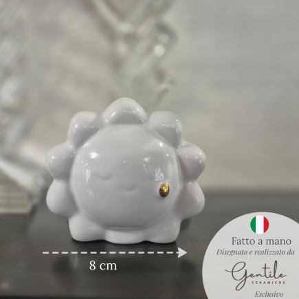 Sole bianco con dettaglio oro in ceramica – Linea Baby Soft (8cm)