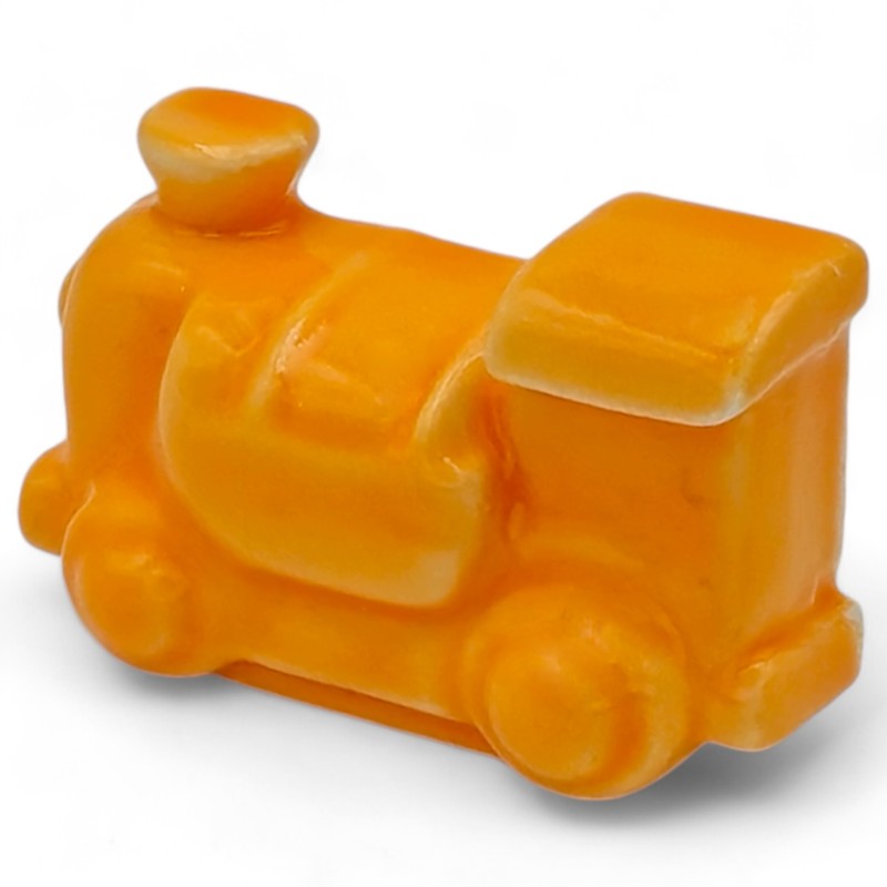 Trenino in Ceramica Crema con Calamita - Bomboniera per Battesimo, Nas Trenino in Ceramica Crema con Calamita - Bomboniera per Battesimo, Nas