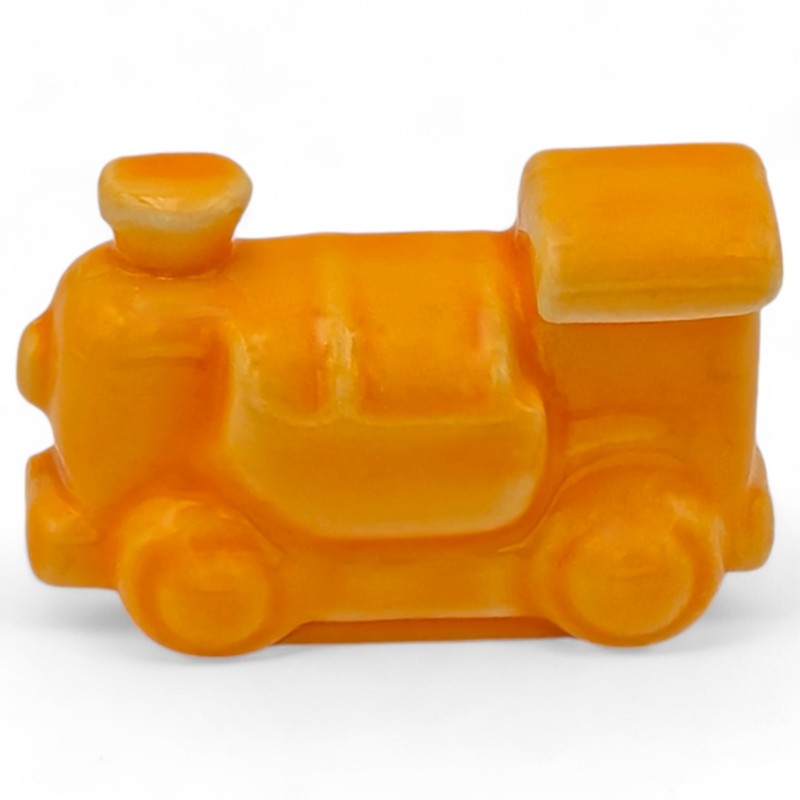 Trenino in Ceramica Crema con Calamita - Bomboniera per Battesimo, Nas Trenino in Ceramica Crema con Calamita - Bomboniera per Battesimo, Nas
