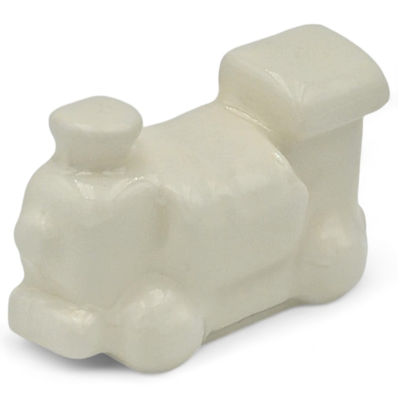 Trenino Bianco in Ceramica con Calamita (4,5cm) Trenino Bianco in Ceramica con Calamita (4,5cm)