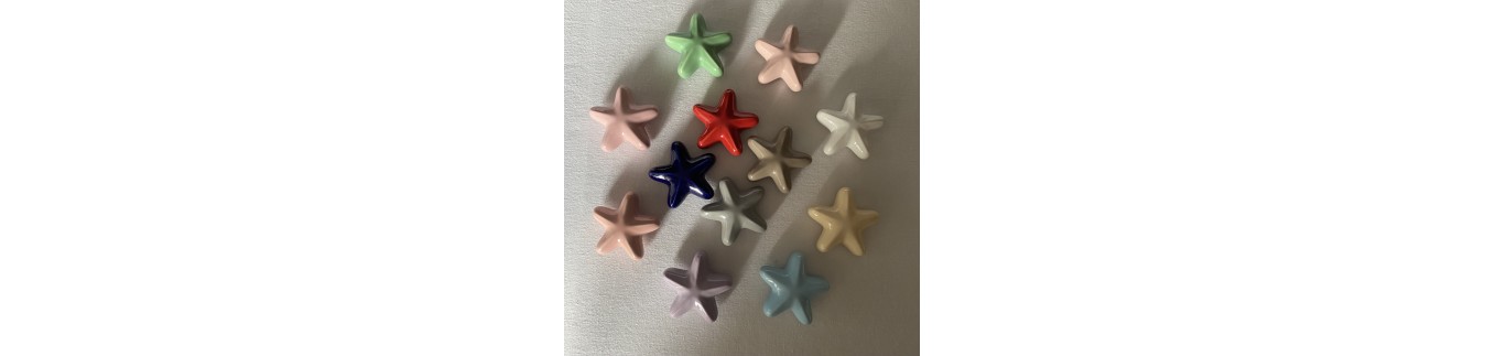 Handcrafted ceramic starfish – Magnet and place card holder